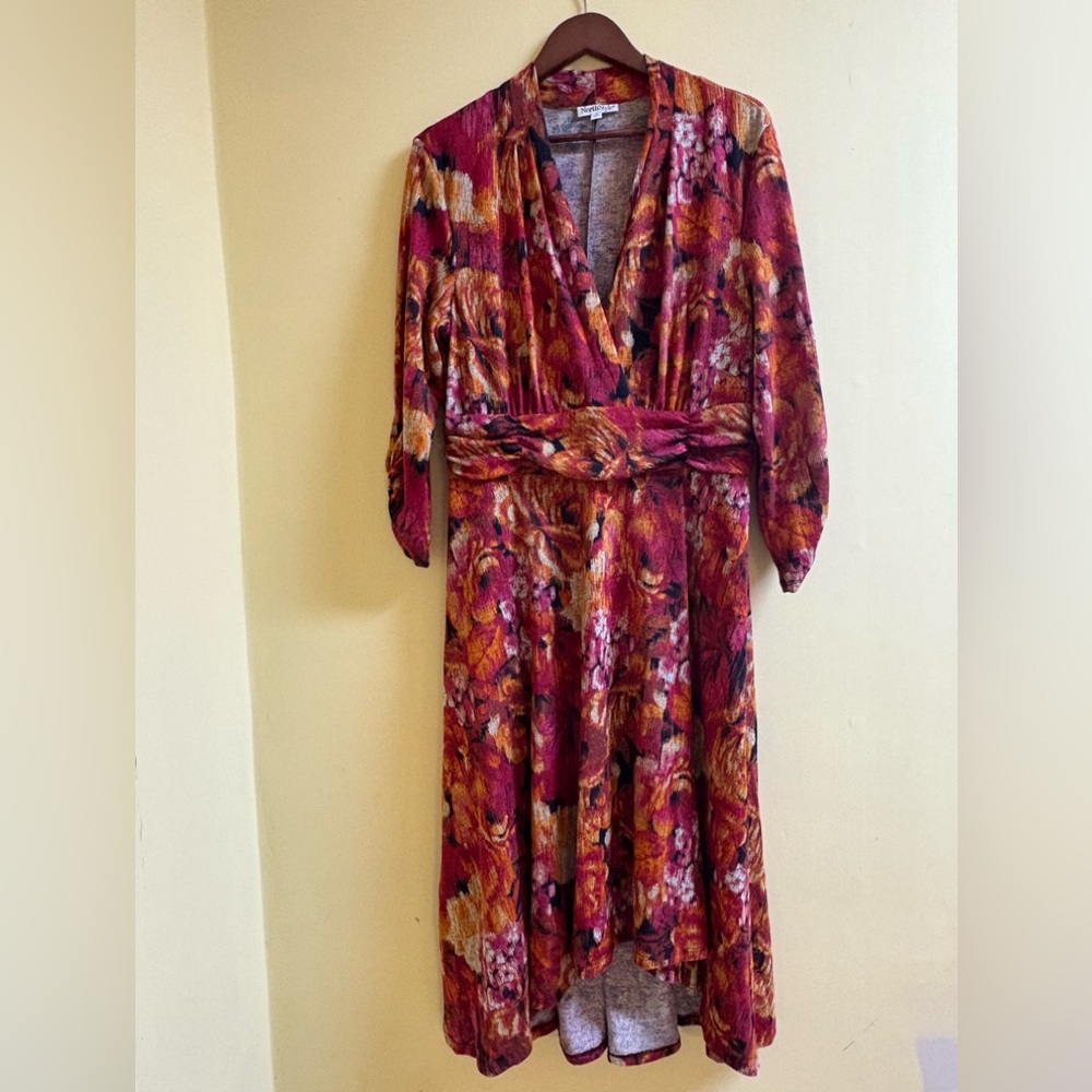 NorthStyle Multicolor Floral Dress Size 16 EUC WaRm & SoFt!